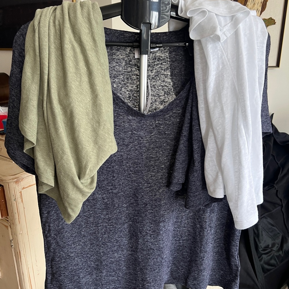 4 linen short sleeve shirts from the gap